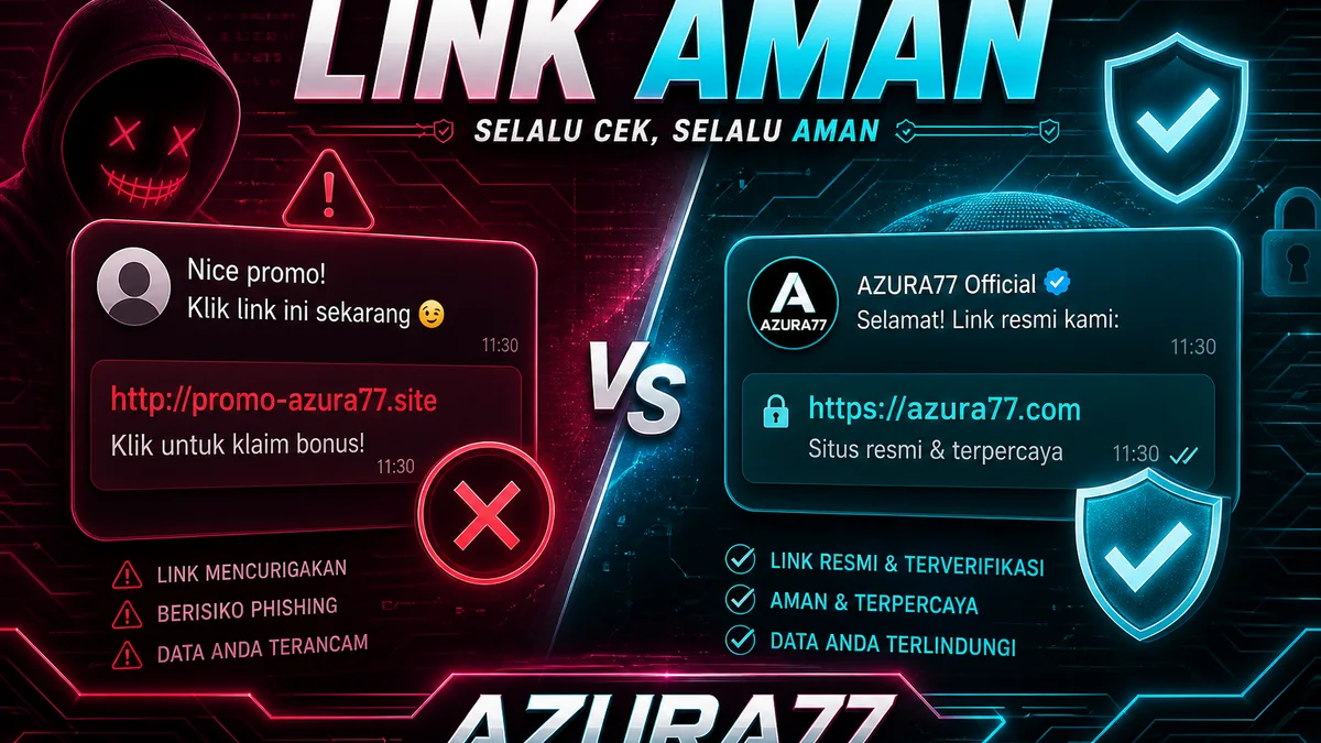 Cek tautan cadangan AZURA77 sebelum mengetik password